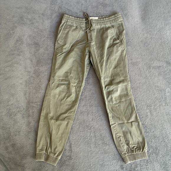 Sun + Stone Khaki Green Casual Drawstrings Athleisure Jogger Pants Mens Size M - Picture 1 of 8